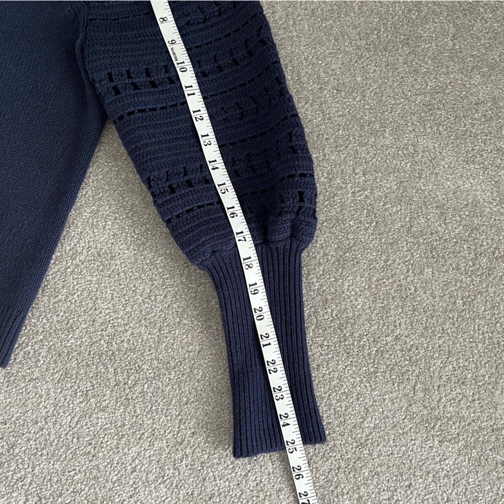 Sezane Orion Navy Wool-Knit Jumper - Picture 10 of 12